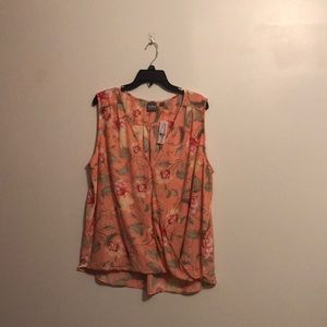 NY&C Coral Sleeveless Blouse